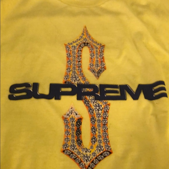 supreme diamond tee yellow